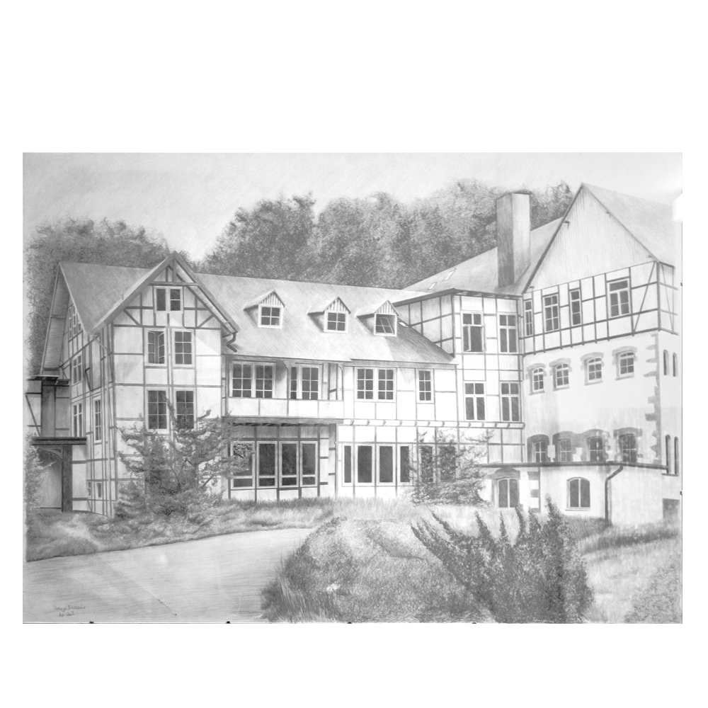 Fachwerk, Zeichnung, 1000x700mm